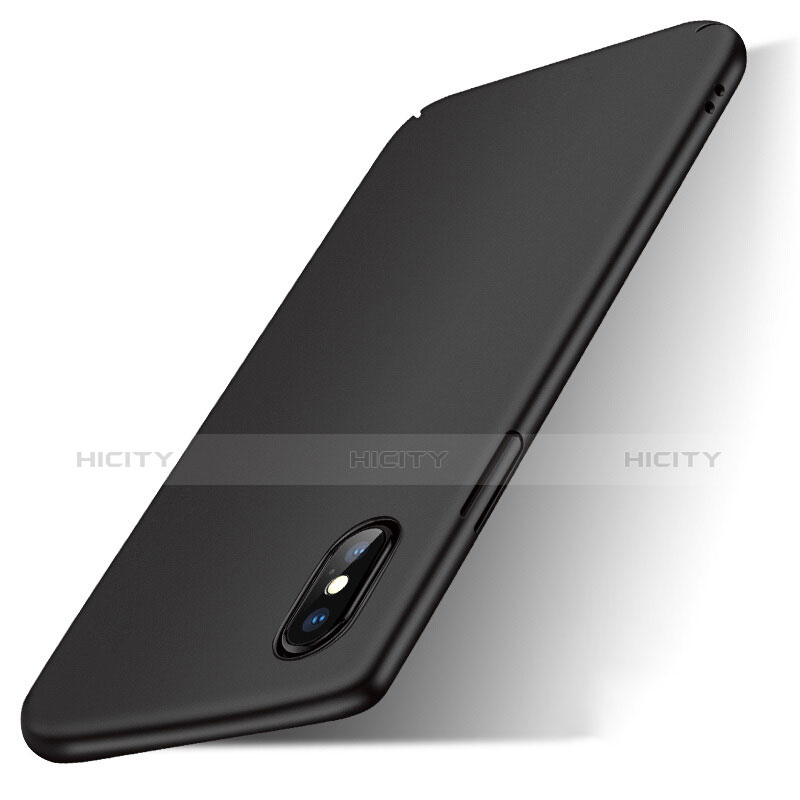 Apple iPhone Xs Max用ハードケース プラスチック 質感もマット M08 アップル ブラック