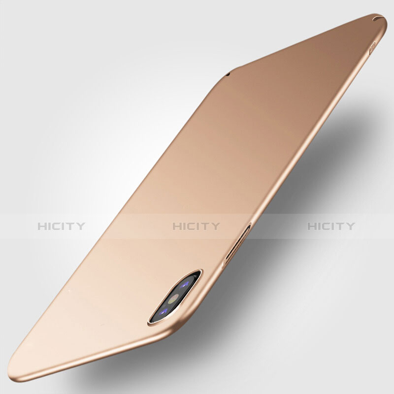 Apple iPhone Xs Max用ハードケース プラスチック 質感もマット M10 アップル ゴールド