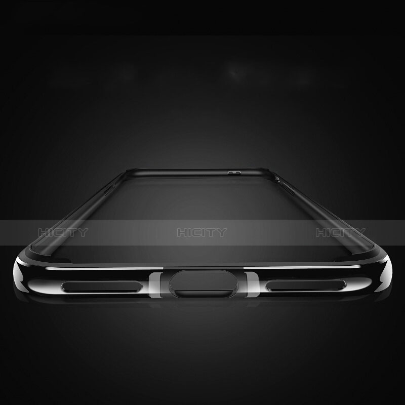 Apple iPhone Xs Max用ケース 高級感 手触り良い アルミメタル 製の金属製 バンパー アップル ブラック