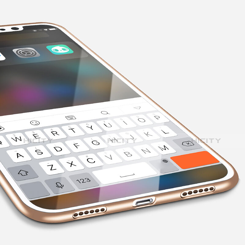 Apple iPhone Xs Max用極薄ソフトケース シリコンケース 耐衝撃 全面保護 S16 アップル ゴールド