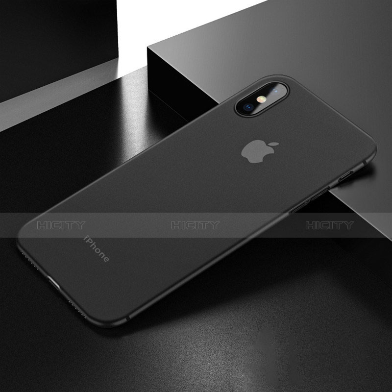 Apple iPhone Xs Max用極薄ソフトケース シリコンケース 耐衝撃 全面保護 V02 アップル ブラック