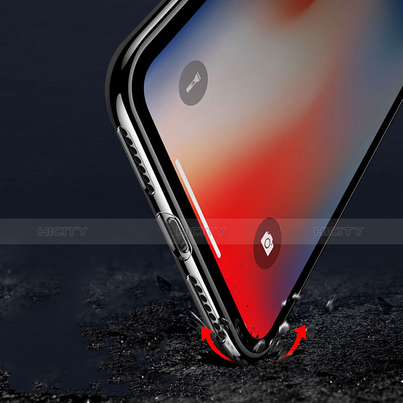 Apple iPhone Xs Max用極薄ソフトケース シリコンケース 耐衝撃 全面保護 クリア透明 C11 アップル ブラック