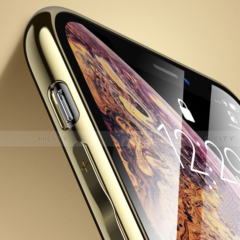 Apple iPhone Xs Max用ハイブリットバンパーケース プラスチック パターン 鏡面 カバー アップル 
