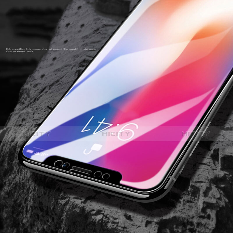 Apple iPhone Xs Max用強化ガラス フル液晶保護フィルム F12 アップル ブラック