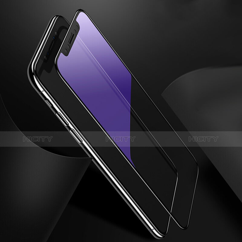 Apple iPhone Xs Max用強化ガラス フル液晶保護フィルム F12 アップル ブラック