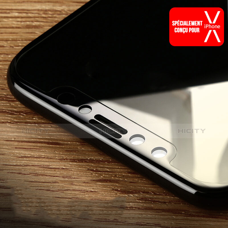 Apple iPhone Xs Max用強化ガラス フル液晶保護フィルム F09 アップル ブラック