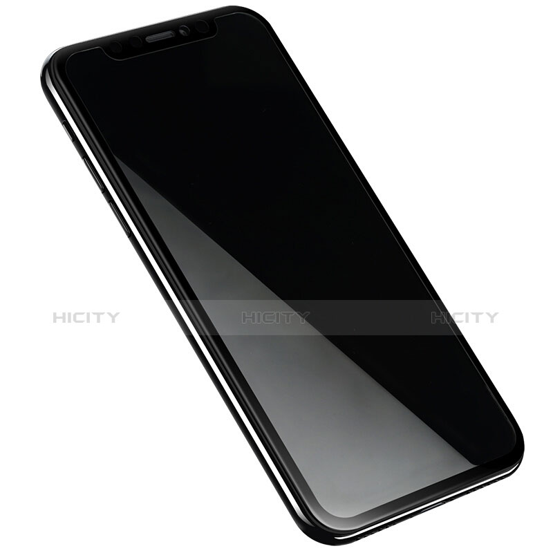 Apple iPhone Xs Max用強化ガラス フル液晶保護フィルム F09 アップル ブラック