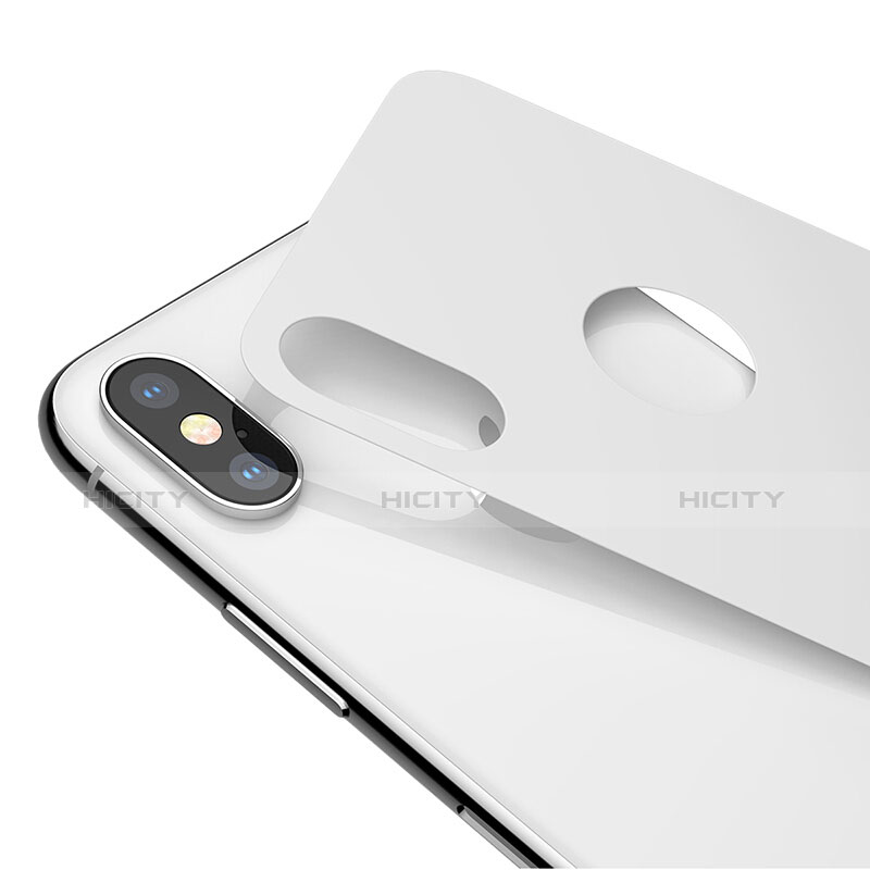 Apple iPhone Xs Max用強化ガラス 背面保護フィルム B03 アップル ホワイト