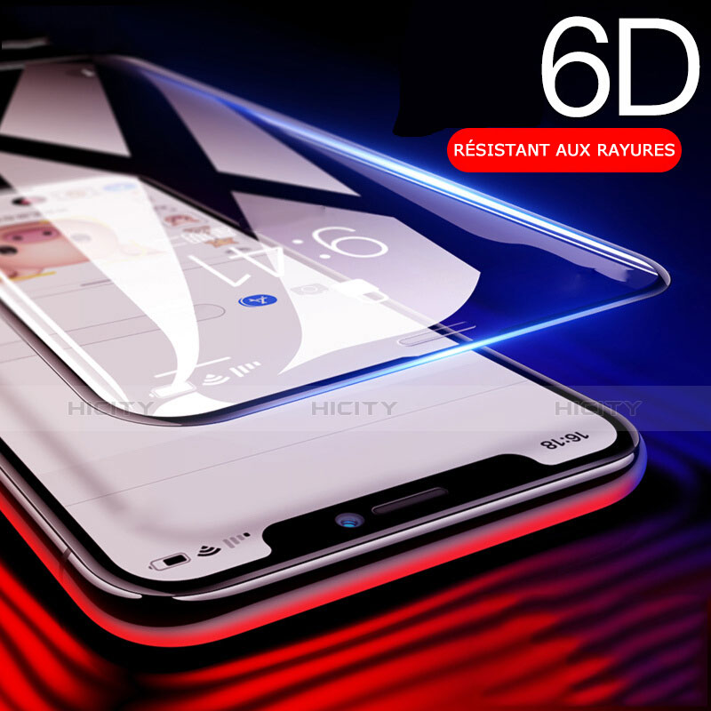 Apple iPhone Xs Max用強化ガラス フル液晶保護フィルム F07 アップル ブラック