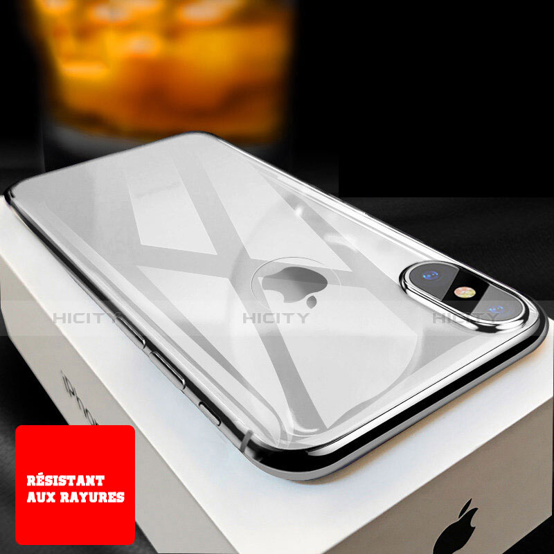 Apple iPhone Xs Max用強化ガラス 背面保護フィルム B02 アップル ホワイト