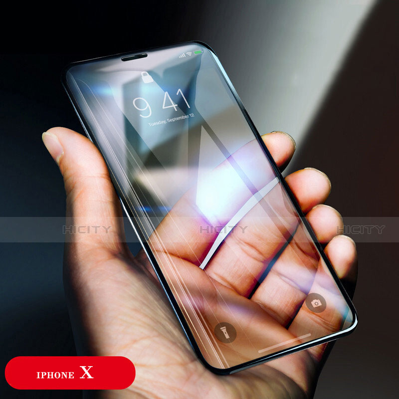 Apple iPhone Xs Max用強化ガラス フル液晶保護フィルム F06 アップル ブラック
