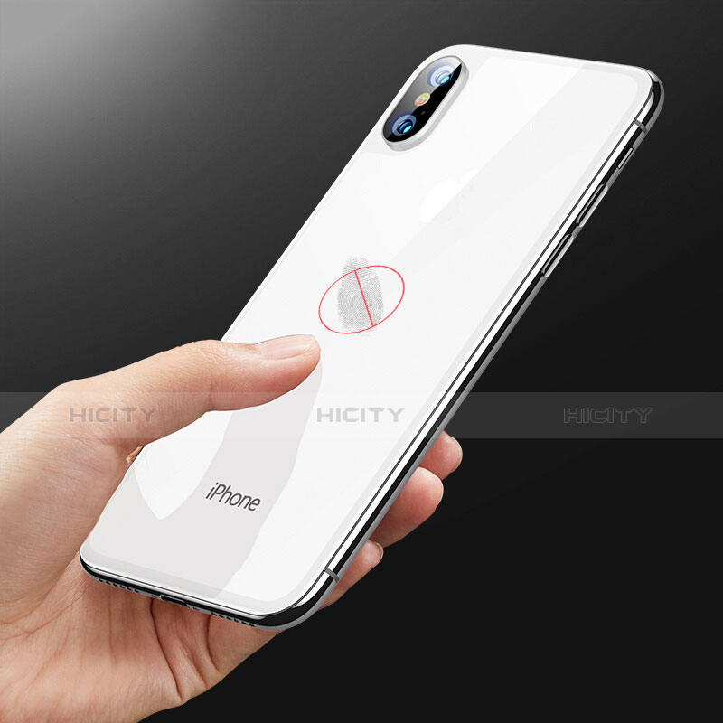 Apple iPhone Xs Max用強化ガラス 背面保護フィルム B09 アップル ホワイト