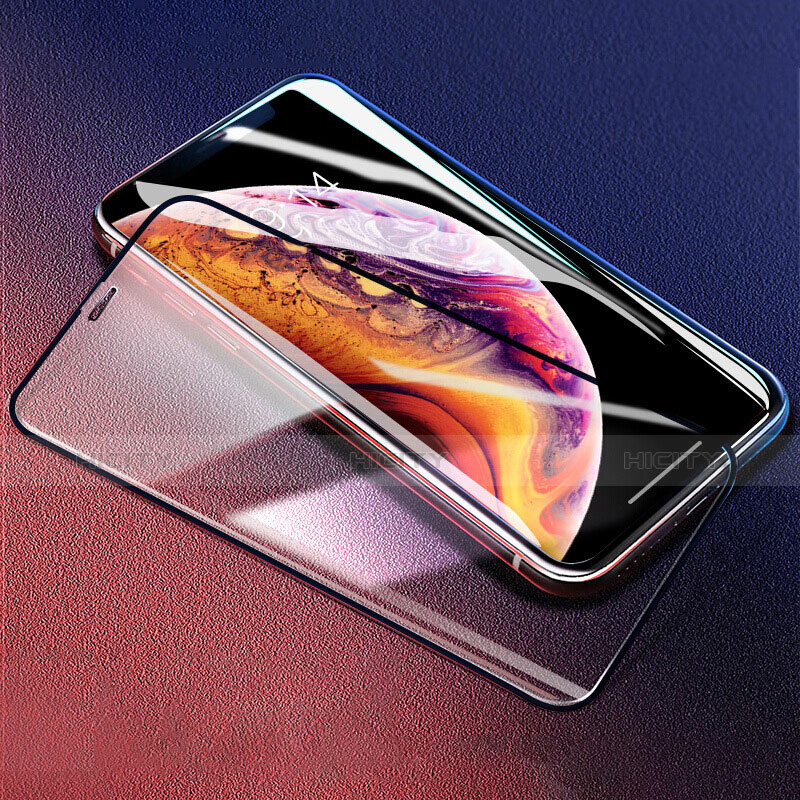 Apple iPhone Xs Max用強化ガラス フル液晶保護フィルム P09 アップル ブラック