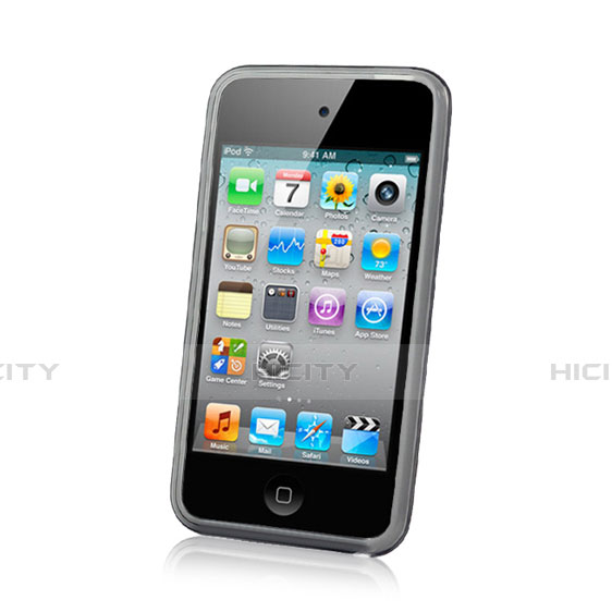 Apple iPod Touch 4用極薄ソフトケース シリコンケース 耐衝撃 全面保護 クリア透明 アップル グリーン