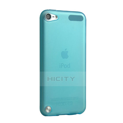 Apple iPod Touch 5用極薄ケース クリア透明 プラスチック アップル ブルー