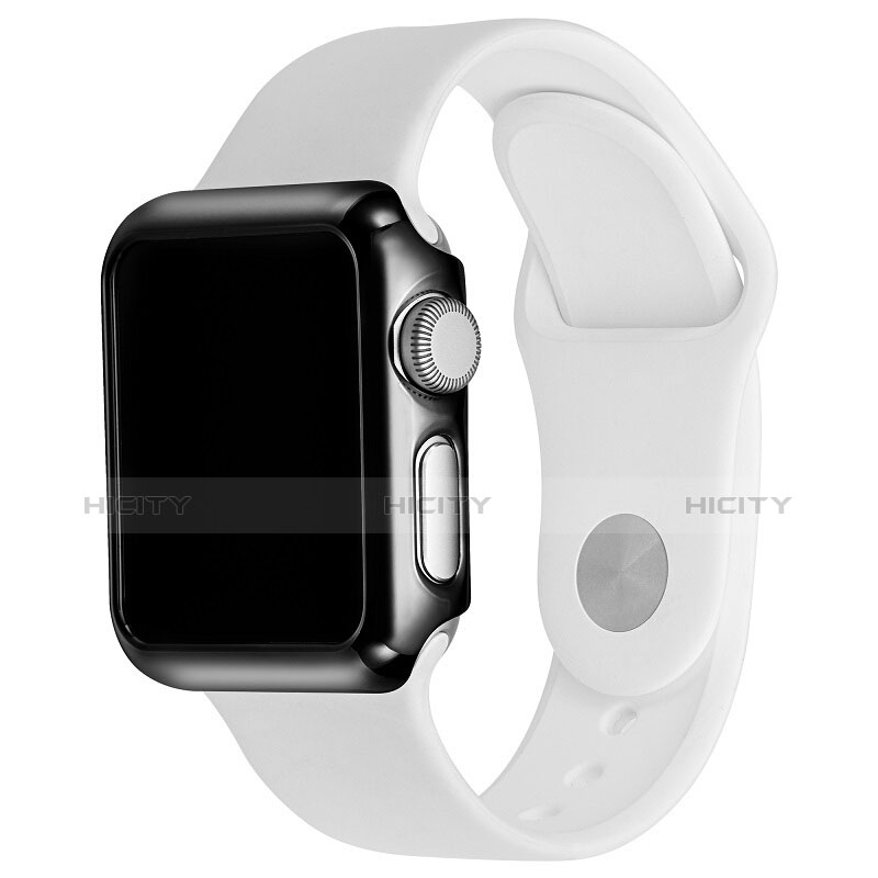 Apple iWatch 2 38mm用ケース 高級感 手触り良い アルミメタル 製の金属製 バンパー C03 アップル ブラック