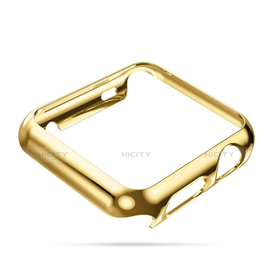 Apple iWatch 2 42mm用ケース 高級感 手触り良い アルミメタル 製の金属製 バンパー アップル ゴールド