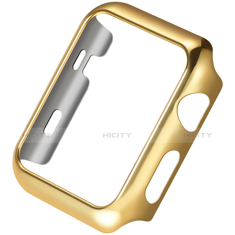 Apple iWatch 3 38mm用ケース 高級感 手触り良い アルミメタル 製の金属製 バンパー C03 アップル ゴールド