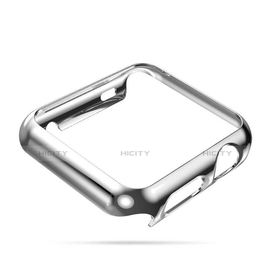 Apple iWatch 3 42mm用ケース 高級感 手触り良い アルミメタル 製の金属製 バンパー アップル シルバー