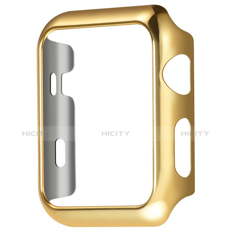 Apple iWatch 3 42mm用ケース 高級感 手触り良い アルミメタル 製の金属製 バンパー C03 アップル ゴールド