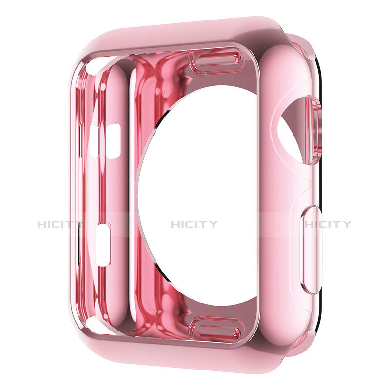 Apple iWatch 38mm用ケース 高級感 手触り良い アルミメタル 製の金属製 バンパー A01 アップル ピンク