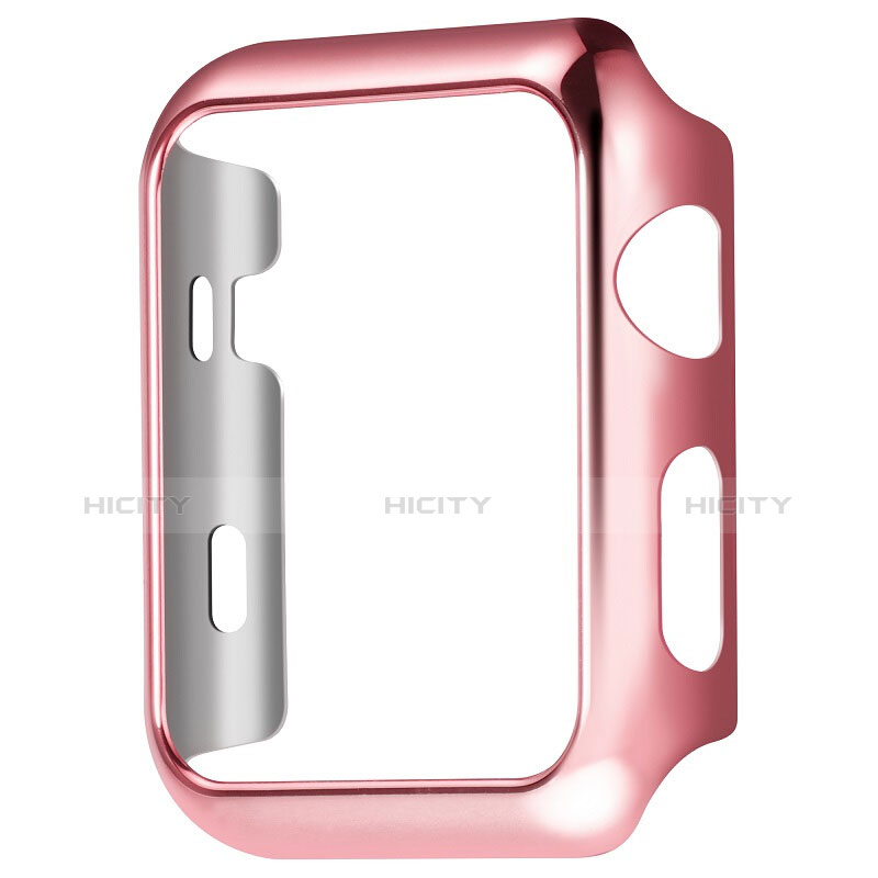 Apple iWatch 38mm用ケース 高級感 手触り良い アルミメタル 製の金属製 バンパー C03 アップル ピンク