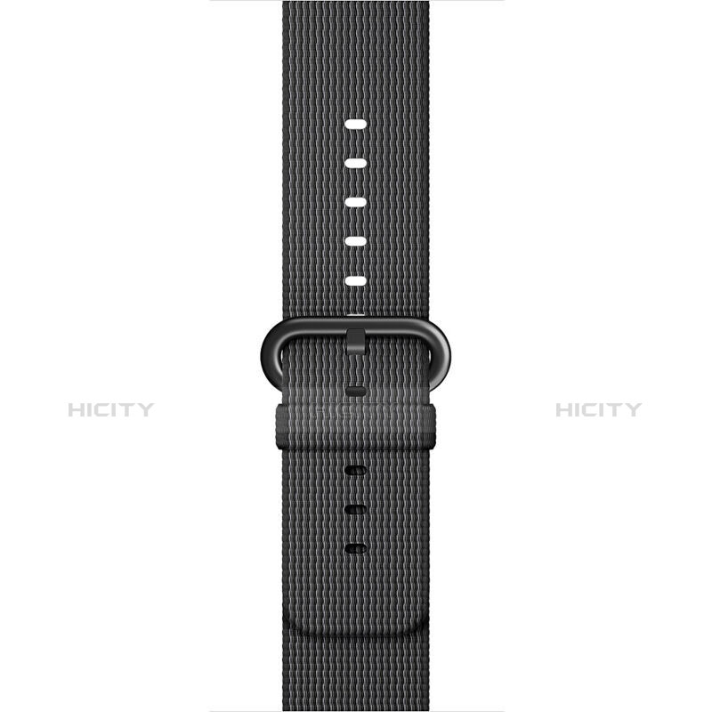 Apple iWatch 4 44mm用ウーブンナイロンバンド アップル ブラック