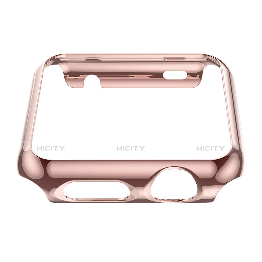 Apple iWatch 42mm用ケース 高級感 手触り良い アルミメタル 製の金属製 バンパー アップル ピンク
