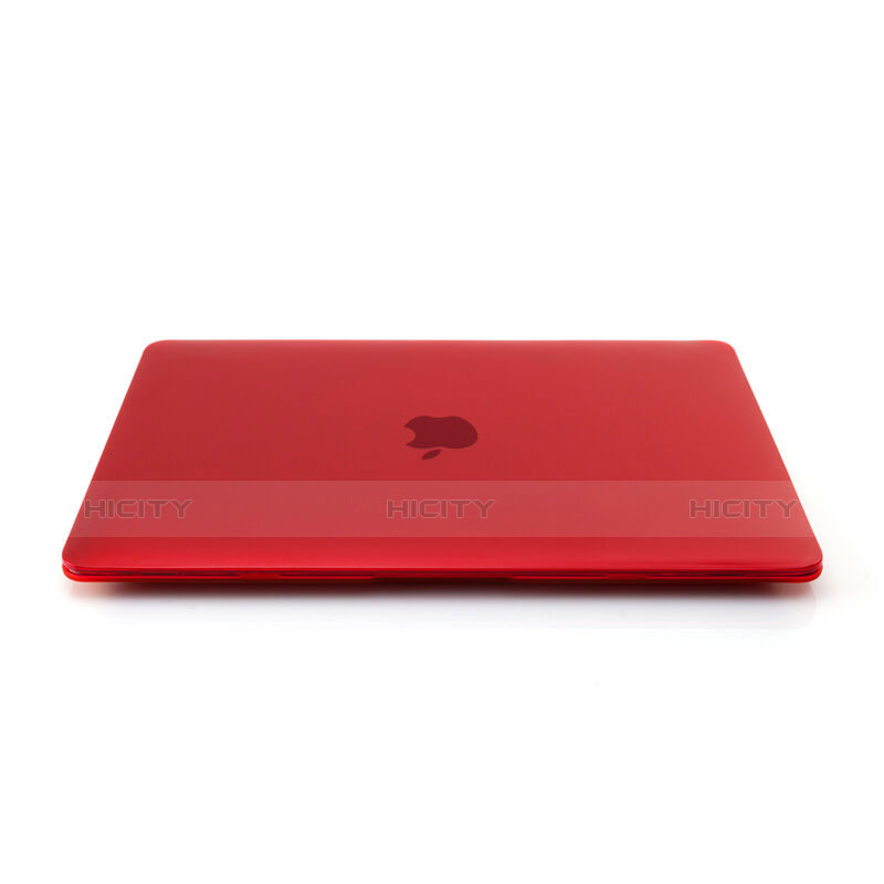 Apple MacBook 12 インチ用極薄ケース クリア透明 プラスチック アップル レッド