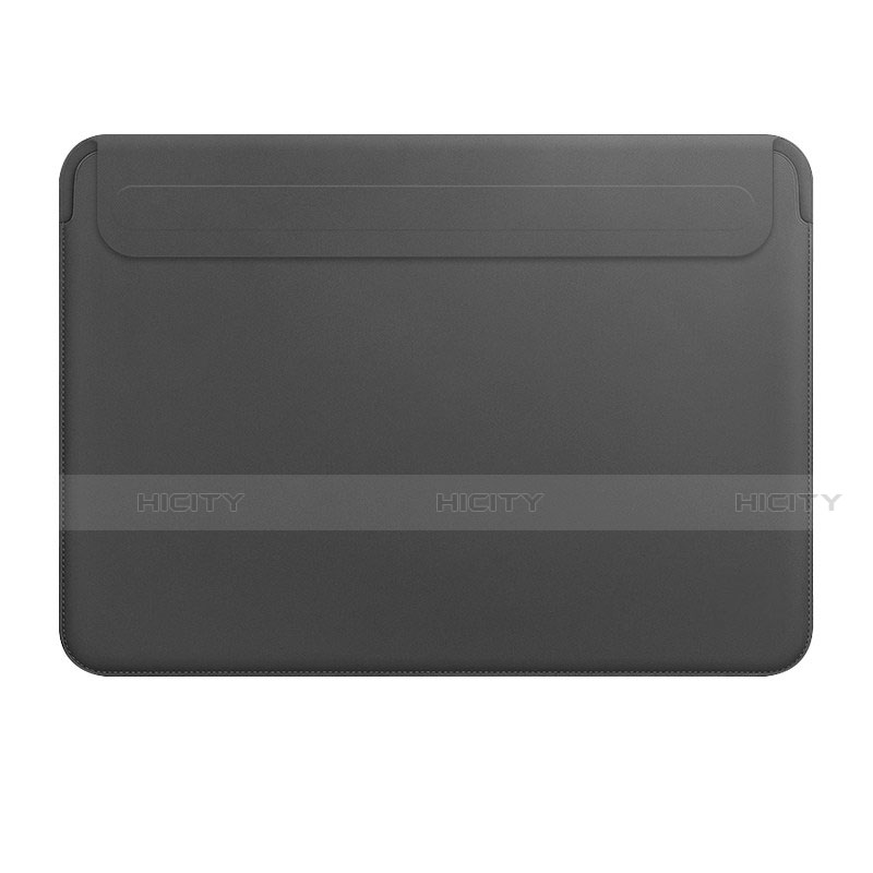 Apple MacBook 12 インチ用高品質ソフトレザーポーチバッグ ケース イヤホンを指したまま L01 アップル ブラック