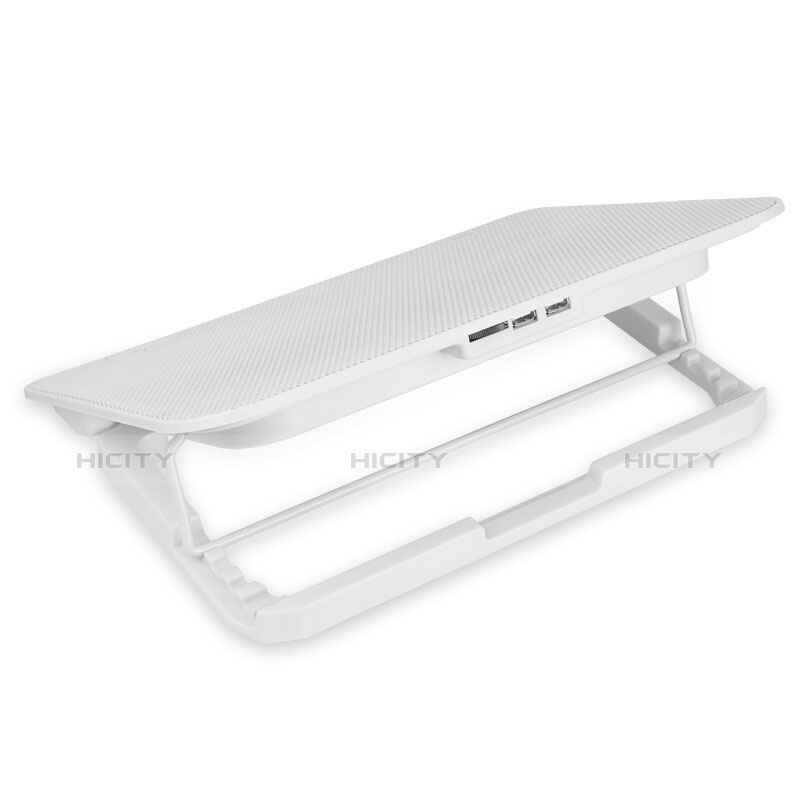 Apple MacBook 12 インチ用ノートブックホルダー クーラー 冷却パッド ファン ラップトップスタンド 9インチ〜16インチ M18 アップル ホワイト