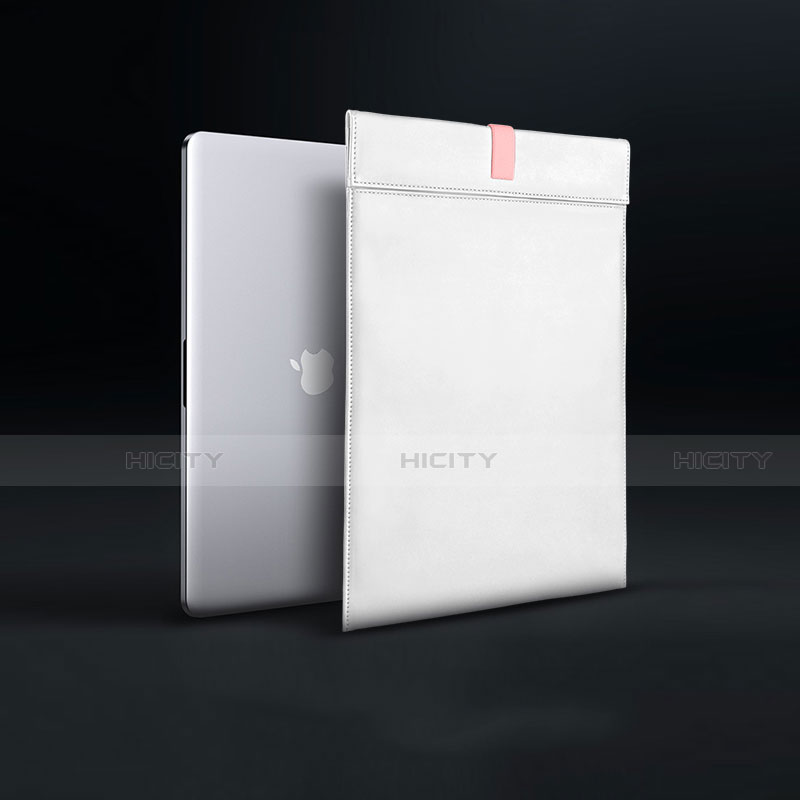 Apple MacBook Air 11 インチ用高品質ソフトレザーポーチバッグ ケース イヤホンを指したまま L03 アップル ホワイト