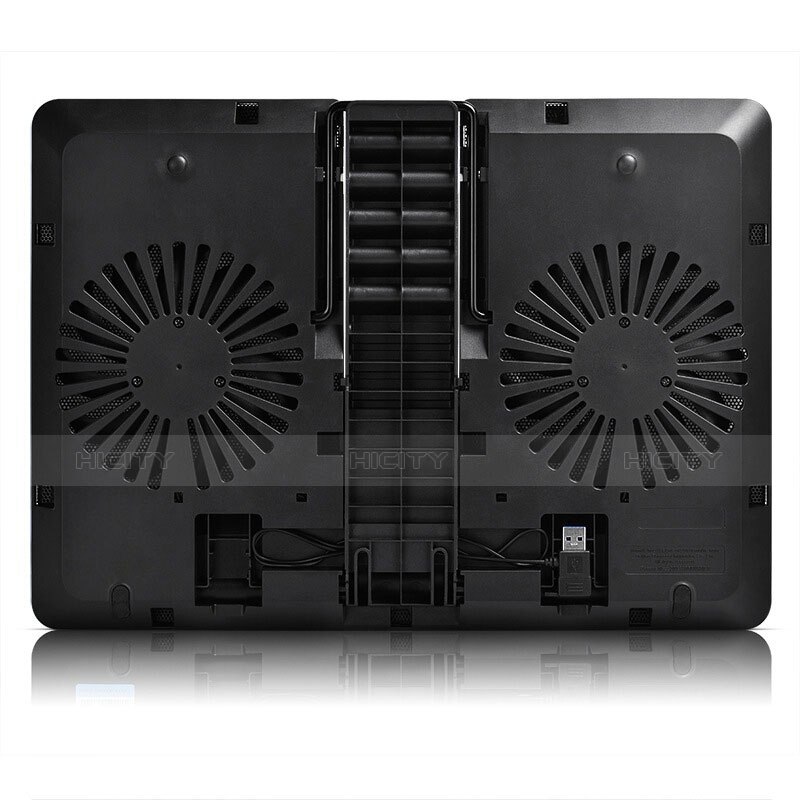 Apple MacBook Air 11 インチ用ノートブックホルダー クーラー 冷却パッド ファン ラップトップスタンド 9インチ〜16インチ M25 アップル ブラック