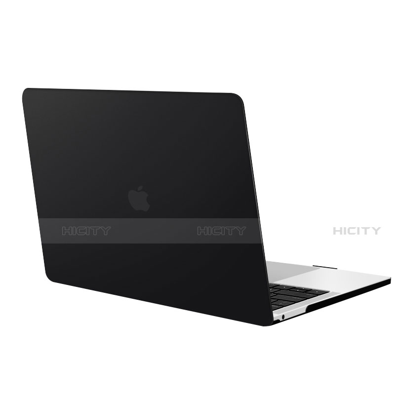 Apple MacBook Air 13 インチ (2020)用ハードケース プラスチック 質感もマット カバー M01 アップル ブラック