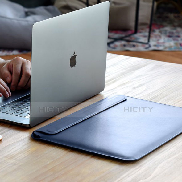 Apple MacBook Air 13 インチ (2020)用高品質ソフトレザーポーチバッグ ケース イヤホンを指したまま L01 アップル 
