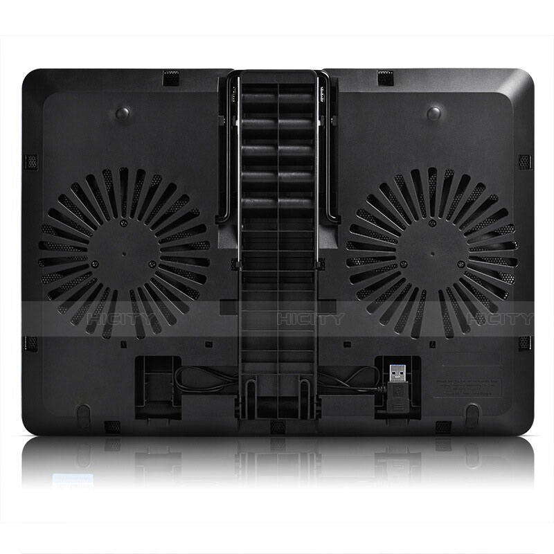 Apple MacBook Air 13 インチ (2020)用ノートブックホルダー クーラー 冷却パッド ファン ラップトップスタンド 9インチ〜16インチ M25 アップル ブラック