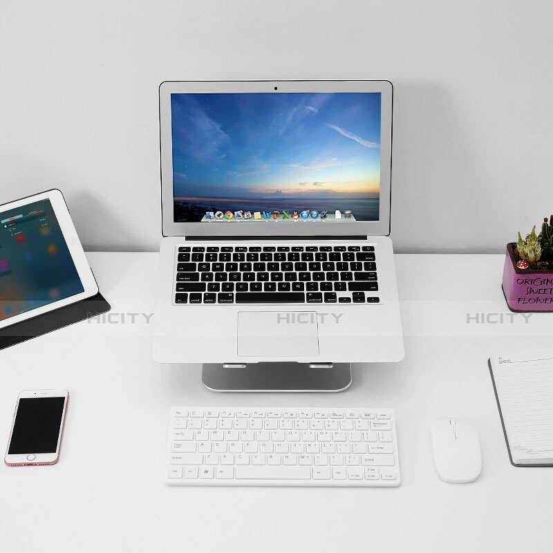 Apple MacBook Air 13 インチ (2020)用ノートブックホルダー ラップトップスタンド S07 アップル シルバー