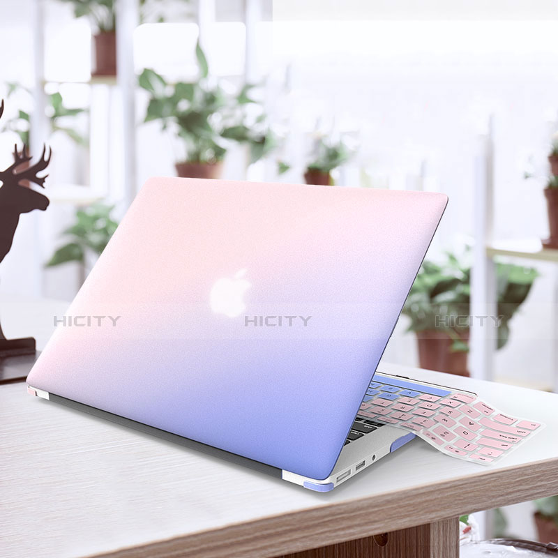 Apple MacBook Air 13.3 インチ (2018)用極薄ケース クリア透明 プラスチック アップル ネイビー
