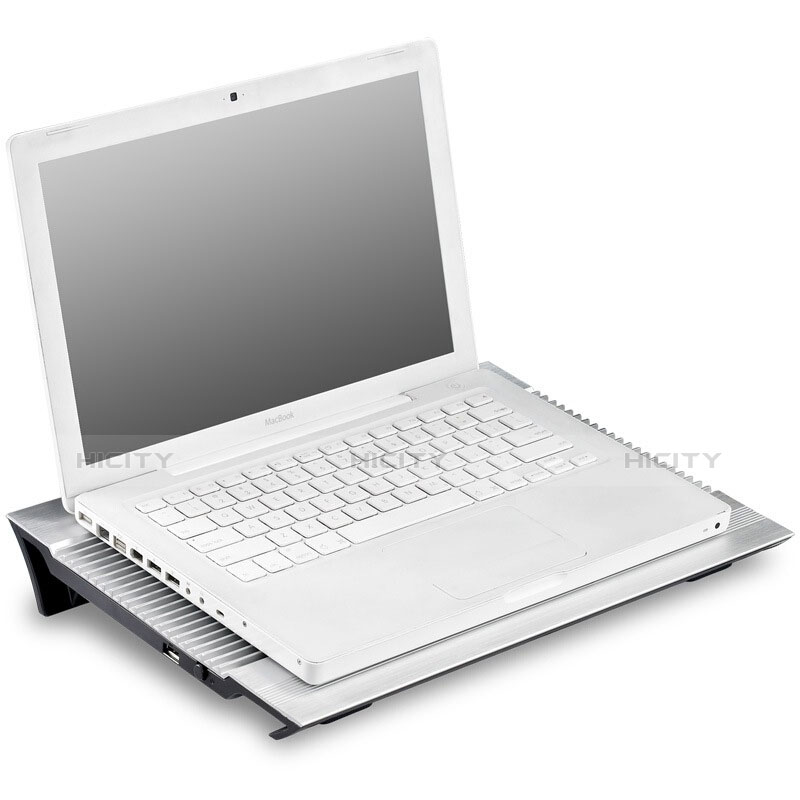 Apple MacBook Air 13.3 インチ (2018)用ノートブックホルダー クーラー 冷却パッド ファン ラップトップスタンド 9インチ〜16インチ M26 アップル シルバー