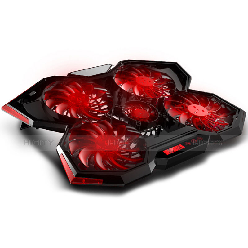 Apple MacBook Air 13 インチ用ノートブックホルダー クーラー 冷却パッド ファン ラップトップスタンド 9インチ〜16インチ M12 アップル ブラック