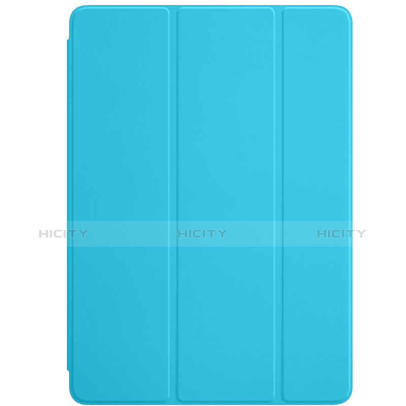 Apple New iPad 9.7 (2017)用手帳型 レザーケース スタンド L01 アップル ブルー