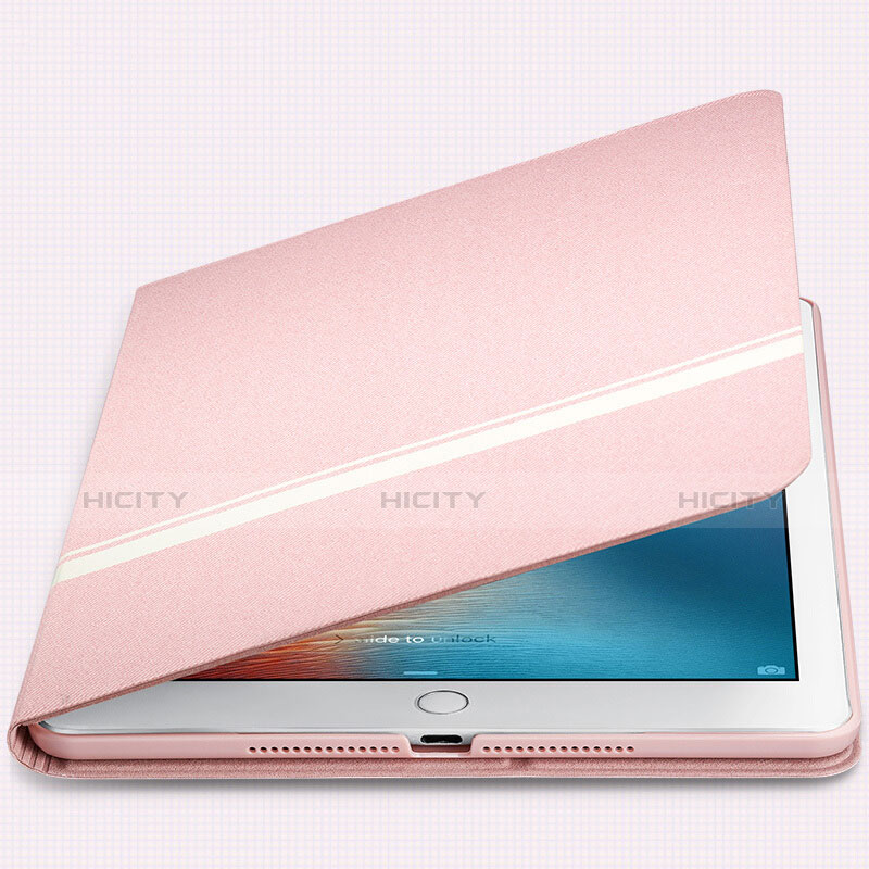 Apple New iPad 9.7 (2017)用手帳型 レザーケース スタンド L05 アップル ピンク