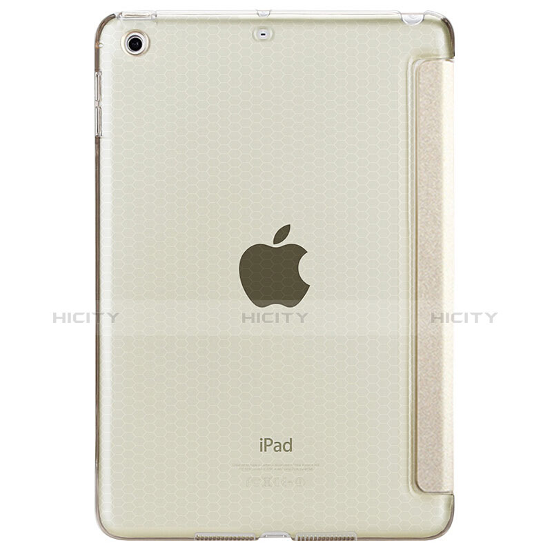 Apple New iPad 9.7 (2017)用手帳型 レザーケース スタンド L08 アップル ゴールド