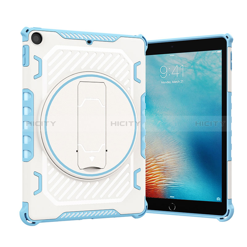 Apple New iPad 9.7 (2017)用ハイブリットバンパーケース スタンド プラスチック 兼シリコーン カバー L09 アップル ネイビー
