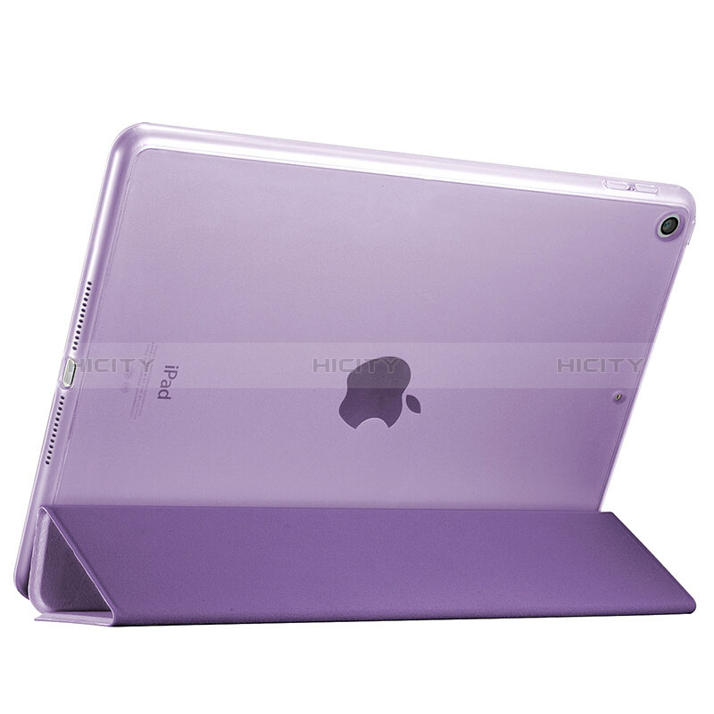 Apple New iPad 9.7 (2018)用手帳型 レザーケース スタンド アップル パープル