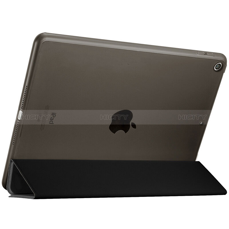 Apple New iPad 9.7 (2018)用手帳型 レザーケース スタンド アップル ブラック