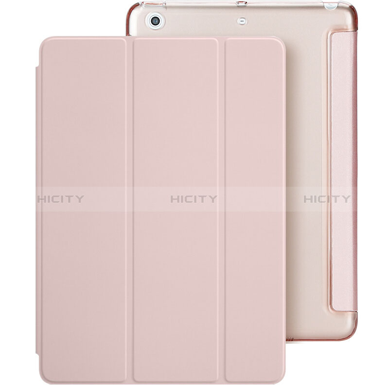 Apple New iPad 9.7 (2018)用手帳型 レザーケース スタンド L01 アップル ピンク