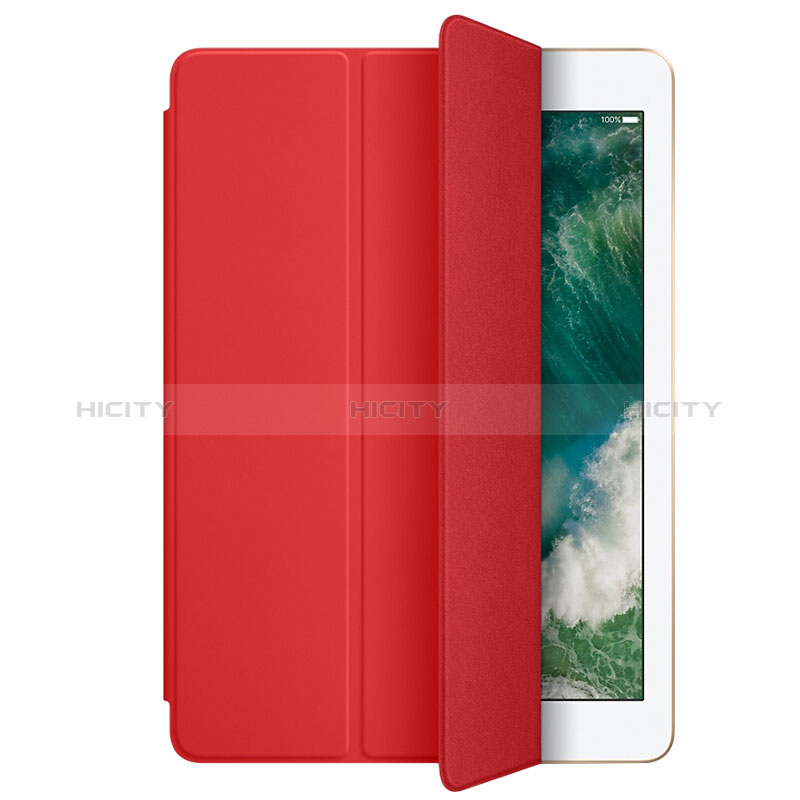 Apple New iPad 9.7 (2018)用手帳型 レザーケース スタンド L01 アップル レッド