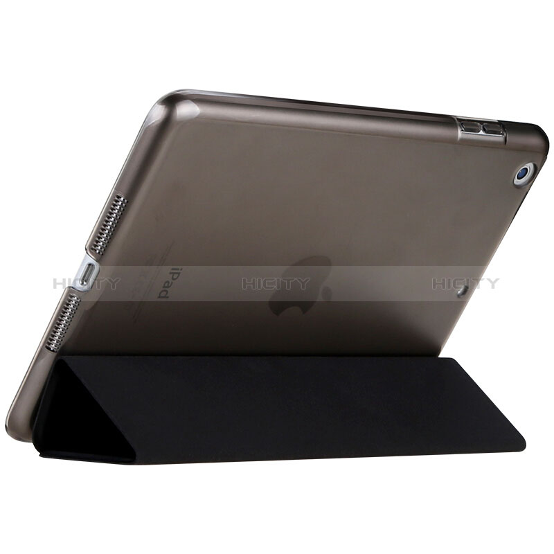 Apple New iPad 9.7 (2018)用手帳型 レザーケース スタンド L01 アップル ブラック