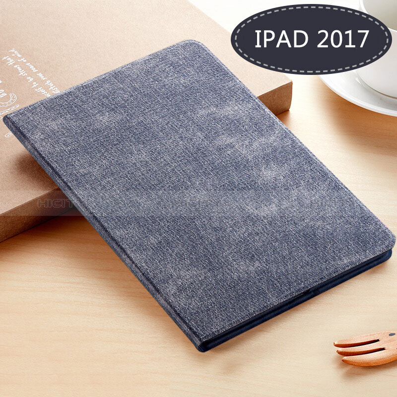 Apple New iPad 9.7 (2018)用手帳型 レザーケース スタンド L03 アップル ネイビー